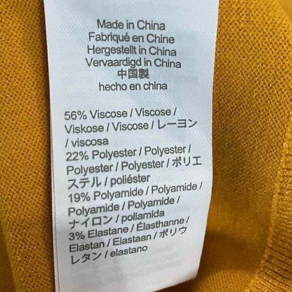 J. Crew Mustard Yellow One Shoulder Thin Knit Top Sz XS - Picture 6 of 7